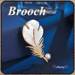 パール ブローチ コサージュ 羽型 ギフトボックス付 フォーマル 卒園式 入学式