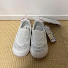 【未使用品】IFME メッシュ上履き 16.0cm ホワイト/ピンク