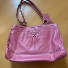 Coach ピンク レザー バッグ
