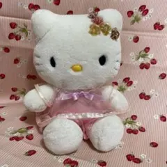 当時物 ハローキティ 水玉 ドット ピンク ぬいぐるみ レア レトロ