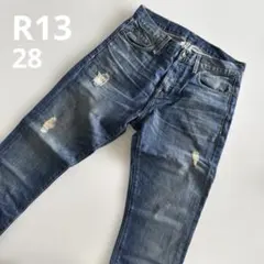 R13 ダメージ デニム Gパン 28 ロンハーマン RH ズボンのサムネイル