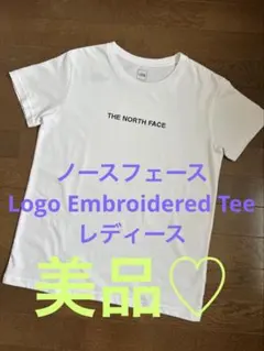 美品♡ノースフェース Logo Embroidered TeeレディースL