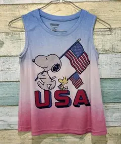 109USA古着　ヴィンテージ　スヌーピー　タンクトップ　PEANUTS キッズ