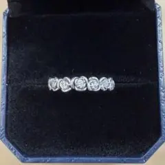 【希少】ANNA SUI ローズハーフエタニティリング　sv925製　約13号