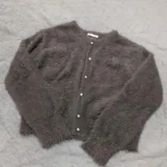 GUシャイニークルーネックカーディガンZ ブラウン　Ｌsize