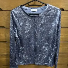 グローバルワーク　ベロア長袖カットソー