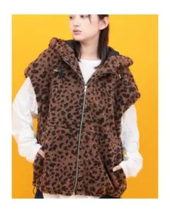 はりぃ様専用品☆　チチカカ Orale ボアジップフードベスト レオパード