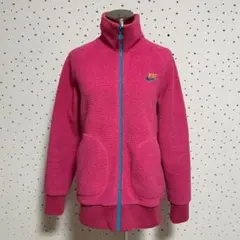 本物 ナイキ ジップアップ ボア フリース ジャケット L ピンク系 NIKE
