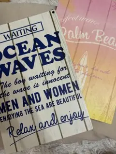 Ocean Waves 木製サイン