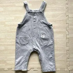 グレー オーバーオールロンパース サイズ70