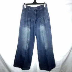 52. MONO-MART★ ヴィンテージメイクタックフレアデニムパンツ Sのサムネイル