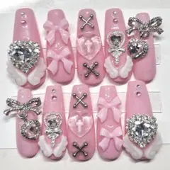 現品販売 大きめサイズ サブカル 地雷系 量産型 ネイルチップ