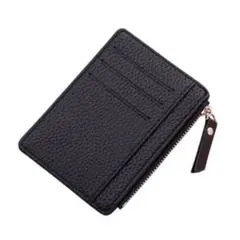 フラグメントケース 黒 カードケース コインケース スリムミニ財布