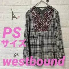 westbound チェック柄刺繍シャツ 【PS】