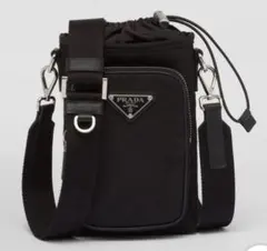 PRADA ブラックナイロン　スマホ　ショルダーバッグ
