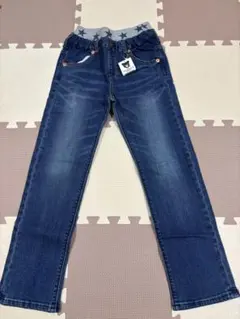 ミキハウス　DOUBLE.B 星柄ウエストゴム デニムパンツ 140