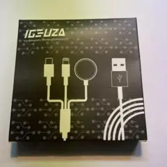 IGE UZA 3in1充電ケーブル 2m iPhone iPad Watch
