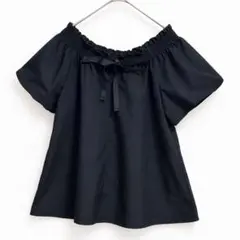moussy マウジー オフショルダー ブラウス 黒 F