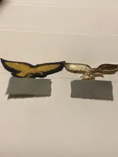 空軍将官　胸章　x2 布　金属　レプリカ