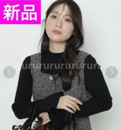 2025今期★新品★アプワイザーリッシェ　袖リボンフレアスリーブニット