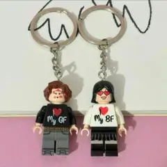 カップル キーホルダー LEGO 互換 ペアキーホルダー