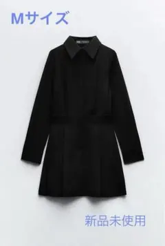 ZARA ショートクレープシャツワンピース