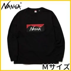 新品 ナンガ NANGA Tシャツ 長袖 ロンT ボックスロゴ ブラック Mのサムネイル