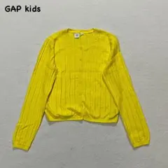 t1945 【ギャップ】　長袖カーディガン　黄色　ボタンリブカーディガン