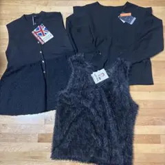 全て新品！レディース 黒 3点セット Lサイズ