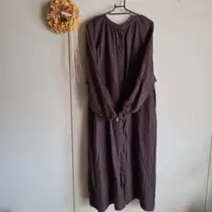 サマンサモスモス　リネン前後着ワンピース