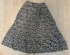 美品　イング　プリーツスカート　ロング　レオパード　ヒョウ柄　Ｍ