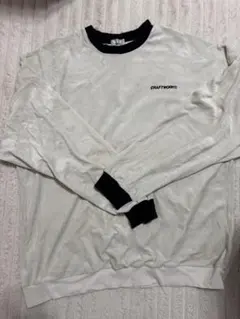 W.W.G. ホワイト 長袖ベロアトレーナー Fサイズ