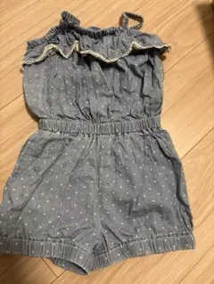 GU 水玉模様オーバーオール 110