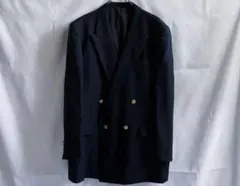 Burberry ダブル テーラード ジャケット ブレザー 金　紺　ネイビー