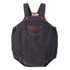 ミキハウス　ロンパース　インディゴブルー