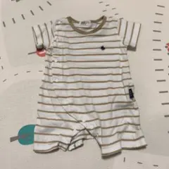 POLO BAby ベージュストライプロンパース 60-70cm 半袖