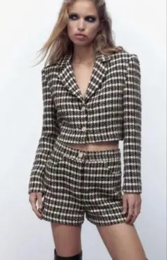 【美品】ZARA ツイードジャケット