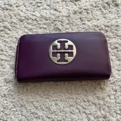 Tory Burch パープル 長財布【ジャンク品】
