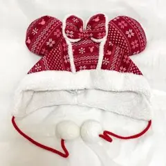 ミニー ノルディック柄 赤 ファンキャップ 東京ディズニーリゾート 希少 被り物