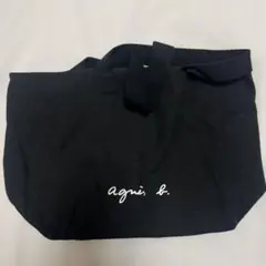 【値下げ】agnès b. 黒 キャンバス大容量トートバッグ