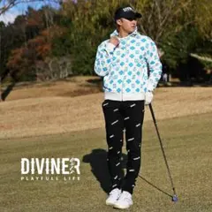 【DIVINER GOLF-ディバイナーゴルフ】 BUL総柄ZIPパーカー/M
