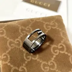 GUCCI ワイドロゴ サイズ19号 US9 AG925 リング シルバー