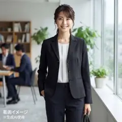 UNTITLED アンタイトル テーラードジャケット 黒 2 オフィスカジュアル