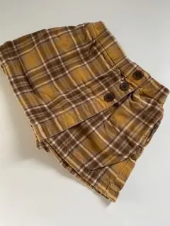 ユニクロ　ミニスコート　パンツ付きスカート　チェック