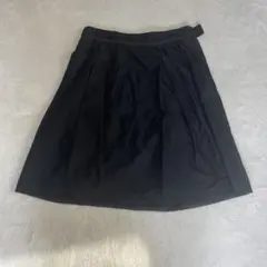 COMME CA ISM フレアスカート 黒 L 膝丈 上品のサムネイル