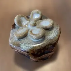 陶器製 香合 小物入れ 茶道具 花モチーフのサムネイル