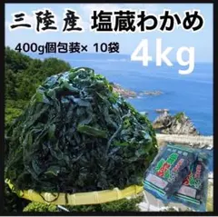 【大容量　初物】塩蔵わかめ 400g×10袋 4kg 三陸産 わかめ　ワカメ 大容量 初物】塩蔵わかめ 400g×10袋 4kg 三陸産わかめ 無くなる前に