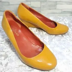 TOMMY HILFIGER ウェッジソール ローファー イエロー 24cm - メルカリ