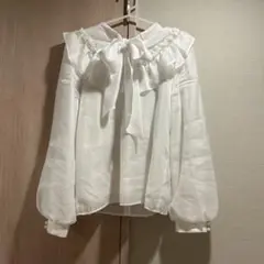 evelyn エブリン フリルリボンTP ホワイト
