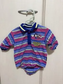 【BREEZE】ミッキー・ミニー ストライプロンパース